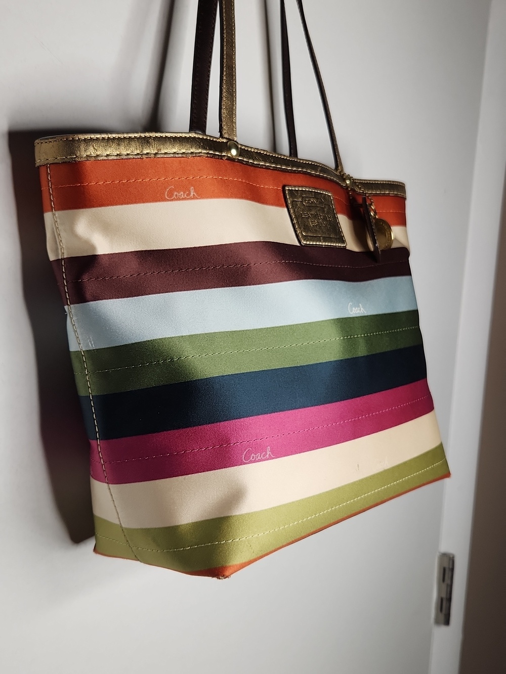 Coach Legacy Stripe 65th Anniversary Tote Bag, style number 11126. Vintage Rare